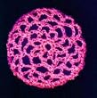 Neon Pink Hair Net Crocheted Hair Bun Cover- LARGE