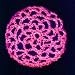 Neon Pink Hair Net Crocheted Hair Bun Cover- LARGE