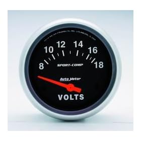 Auto Meter 3592 Sport-Comp Electric Voltmeter Gauge