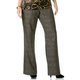 AK Anne Klein Plus Size Houndstooth Trouser Pants