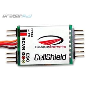 Dimension Engineering CellShield Advanced 2-6 Cell LiPo Battery Cutoff BEC from Toy RC Airplanes