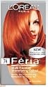 L'Oreal Feria Multi-Faceted Shimmering Colour 3X Highlights Permanent Haircolour Gel 74 Copper Shimmer - Deep Copper