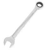 uxcell ラチェットコンビネーションレンチ クロムバナジウム鋼 227 x 40 x 11mm シルバートーン