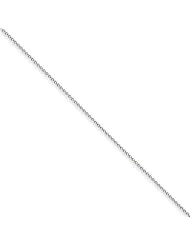 .8mm, 14 Karat White Gold, Spiga Chain - 18 inch