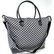 Gigi Chantal Checkered Tapestry Shopping Bag