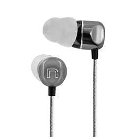 Nyrius NAEB500 High Performance Noise Isolating In-Ear Directly Angled Earphones with Undistorted Deep Bass and Anti-tangle Cord