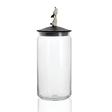 Alessi AMMI21 B Lul&agrave;Jar, Beh&auml;lter f&uuml;r Hundefutter aus Glas mit Deckel aus thermoplastischem Harz, schwarz