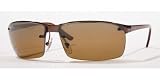 RAY BAN 3276 014 84 BROWN POLARIZED RIMLESS SUNGLASSES. by