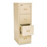 Turtle 4-Drawer Insulated File, 17-3/4w x22-1/8d, Parchment