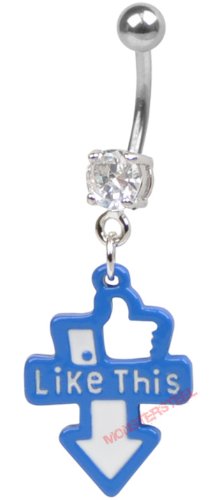 Enamel LIKE THIS Facebook - Cute Sexy Girly Belly Button Navel Ring Body Jewelry