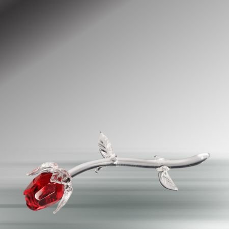 Crystal Red Rose, 5.12 Inches, Handcrafted