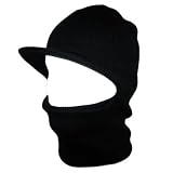 Face Ski Mask w/ Visor - Black