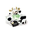 E-i-E-i-O Soft Silky Blankie and Cow Rattle Set
