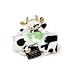 E-i-E-i-O Soft Silky Blankie and Cow Rattle Set