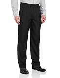 John Henry Men's Crosshatch Microfiber Modern Fit Double Pleat Pant