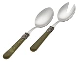 Rosanna Olive Green Napoleon 2-Piece Salad Tong Set