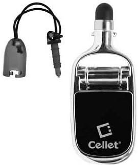 Kyocera Torque XT Capacitive Soft Touch Stylus Made In Lightweight Aluminum Silver Built In With Phone Stand