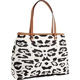 L.A.M.B. Williamsfield Coated Canvas Tote (Snow Leopard)