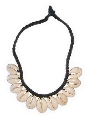 Hawaiian Jewelry Cowry Shell Necklace Black Choker