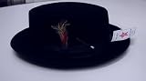 New Mens Navy Blue Porkpie Hat (Pork Pie) - 100% Wool, Extremely Stylish, Very High Quality!
