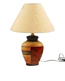 Table Lamp-Multi color base and off-white shade-Brand New