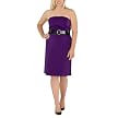 Limited Edition Plus Belted Strapless Dress - Purple