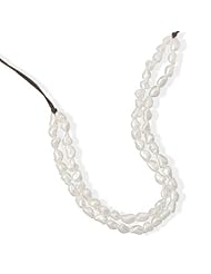 36" Multistrand Leather and Cultured Freshwater Pearl Necklace