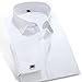 QB French Cuff Shirt For Men Slim Fit Long Sleeve Dress Shirts with Cufflinks