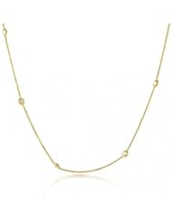 Bling Jewelry 14K Yellow Gold Classic CZ by the Inch Necklace