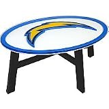 San Diego Chargers Wood Coffee Table With Glass Cover