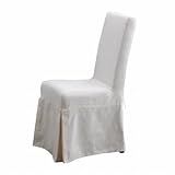 Padmas Plantation PCB12S-SBW Pacific Beach Dining Chair Slipcover- Sunbleached White