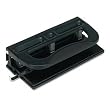 30-Sheet Two- and Three-Hole Adjustable Punch, 9/32" Holes, Black