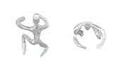 Silverflake -Climbing Man Sm Ear Cuff