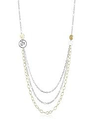 Rebecca "Shibuya" Yellow Gold Over Bronze Long Chain Pearl Necklace