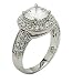 Sterling Silver Prong Ring with Round Cubic Zirconia