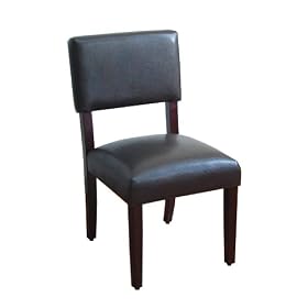 Kinfine Gigi Dining Chair in Dark Brown Leatherette by Kinfine USA Inc.