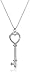 Sterling Silver Heart Topped Key Pendant Necklace, 18