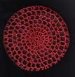 Red Classic Crocheted Hair Bun Cover XL
