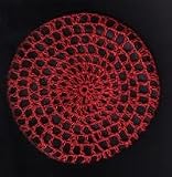 Red Classic Crocheted Hair Bun Cover XL
