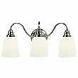 Martha Stewart RVMS137/3-102 Schoolhouse 3-Light Vanity with Gloss Milk Glass Shades, Polished Nickel
