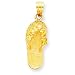 14k Gold November/CZ Birthstone Flip Flop Pendant
