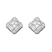 925 Stirling Silver Fancy CZ Stud Earrings title=