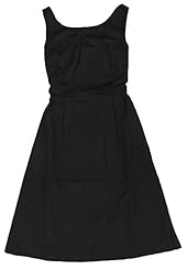 Petite Cotton/Polyester/Spandex Princess Seams   Waistline Knee Length Pleated  Dress