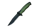 Short Nighthawk Black & Olive Serrated