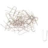 Creative Hobbies&reg; Fusible High Temperature Nichrome Wire Jump Rings, Ornament Hanger U Hooks- 50 Piece Pack