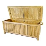 18203 Somerset Premium 5 Ft Waterproof Teak Wood Storage Deck Box