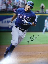 Kinsler, Ian (Texas Rangers) Autographed/Hand Signed 11x14