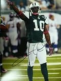 Signed Holmes, Santonio (New York Jets) 11x14 Photo (Slight crease in upper right corner) Photo