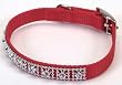 C NYL JEWEL COLLAR 3/8X12"-RED