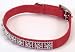 C NYL JEWEL COLLAR 3/8X12"-RED